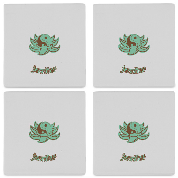 Om Set of 4 Sandstone Coasters - See All 4 View