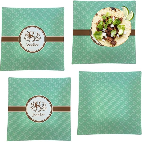 Om Set of Square Dinner Plates