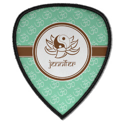 Om Iron on Shield Patch A w/ Name or Text