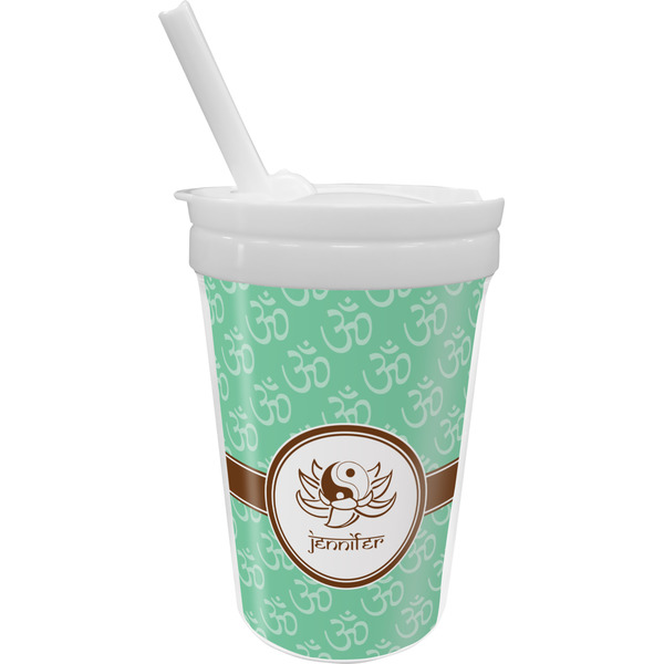 Custom Om Sippy Cup with Straw (Personalized)