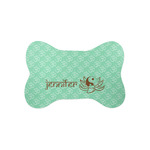 Om Bone Shaped Dog Food Mat (Small) (Personalized)