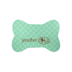 Om Bone Shaped Dog Food Mat (Small) (Personalized)