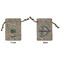 Om Small Burlap Gift Bag - Front & Back (Personalized)