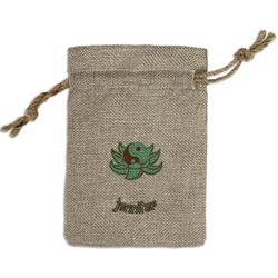 Om Small Burlap Gift Bag - Front (Personalized)