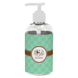 Om Plastic Soap / Lotion Dispenser (8 oz - Small - White) (Personalized)