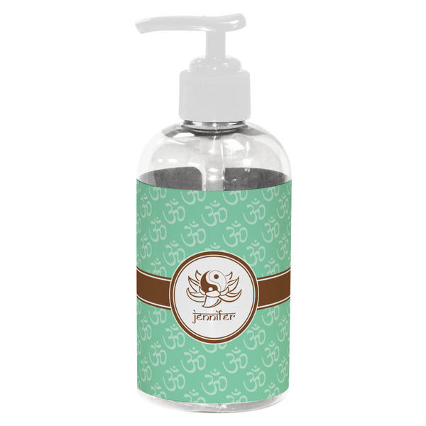 Custom Om Plastic Soap / Lotion Dispenser (8 oz - Small - White) (Personalized)