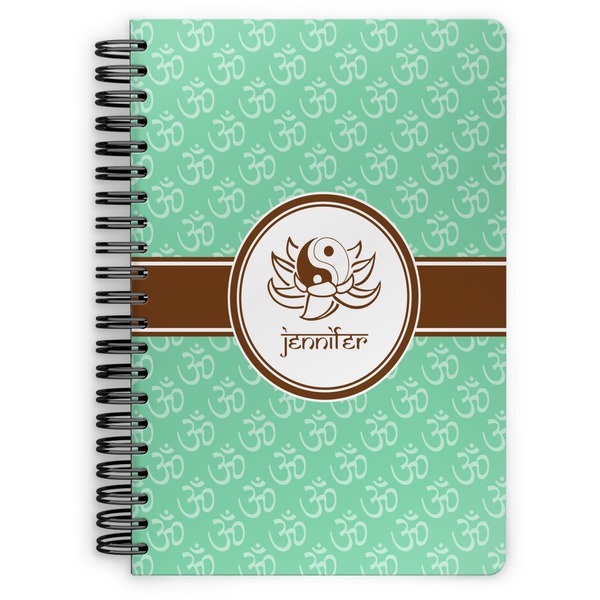 Custom Om Spiral Notebook - 7x10 w/ Name or Text