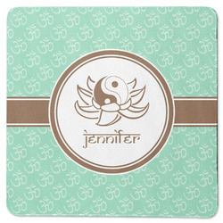 Om Square Rubber Backed Coaster (Personalized)