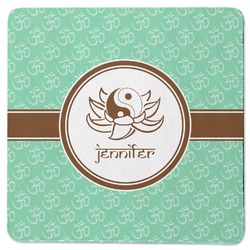 Om Square Rubber Backed Coaster (Personalized)