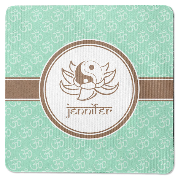 Custom Om Square Rubber Backed Coaster (Personalized)