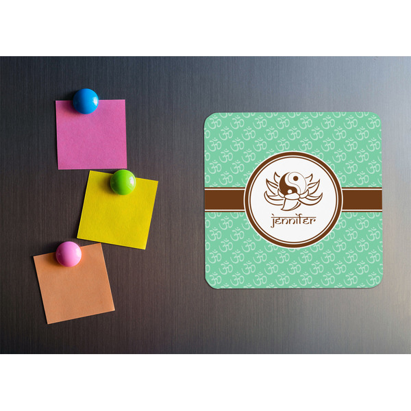 Om Square Fridge Magnet - LIFESTYLE