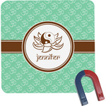 Om Square Fridge Magnet (Personalized)