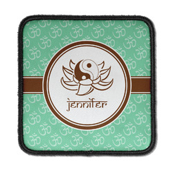Om Iron On Square Patch w/ Name or Text