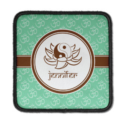 Om Iron On Square Patch w/ Name or Text