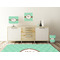 Om Square Wall Decal Wooden Desk