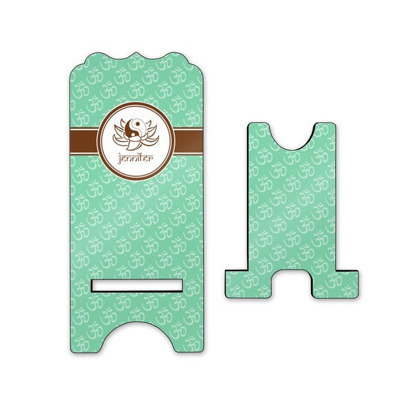 Om Stylized Phone Stand - Front & Back - Small