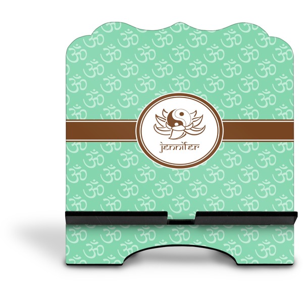 Om Stylized Tablet Stand - Front without iPad