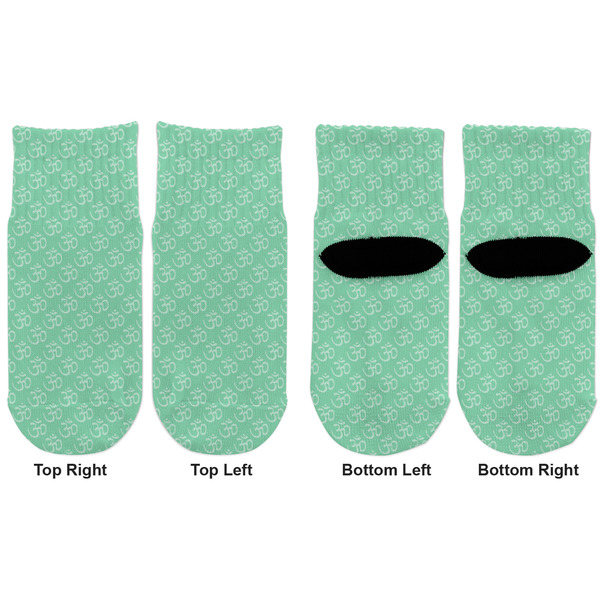 Om Toddler Ankle Socks - Double Pair - Front and Back - Apvl