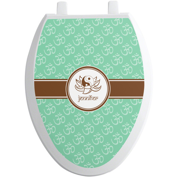 Custom Om Toilet Seat Decal - Elongated (Personalized)
