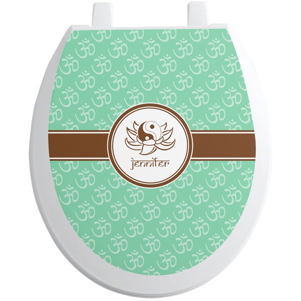 Custom Om Toilet Seat Decal - Round (Personalized)