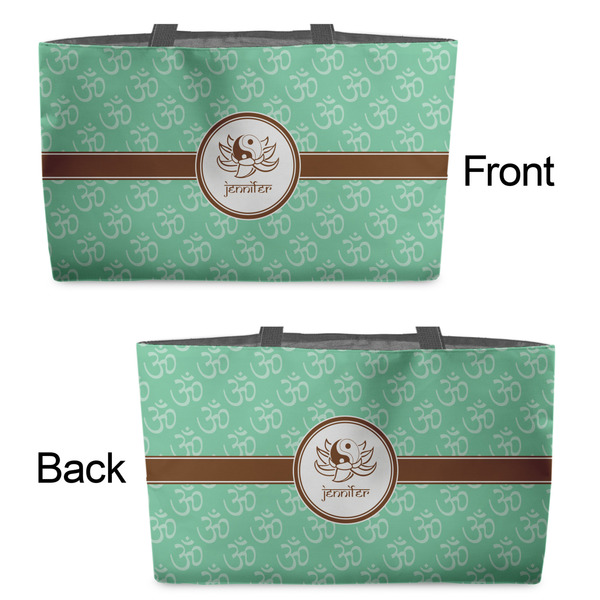 Om Tote w/Black Handles - Front & Back Views