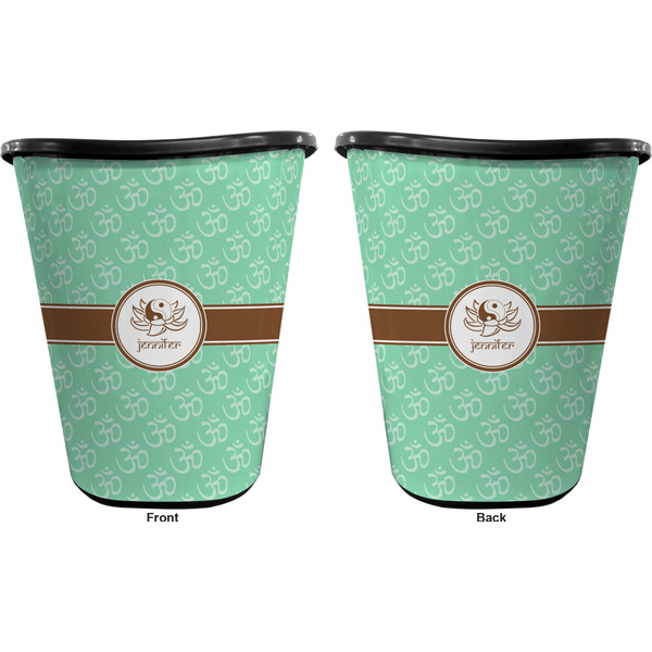 Om Trash Can Black - Front and Back - Apvl