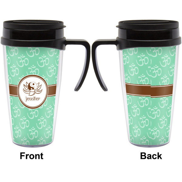 Om Travel Mug with Black Handle - Approval