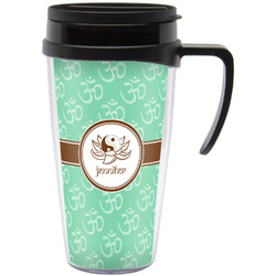 Om Acrylic Travel Mug with Handle (Personalized)