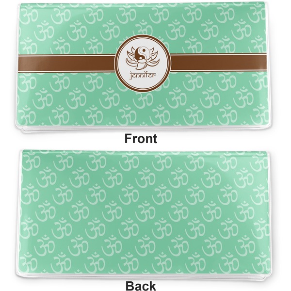 Om Vinyl Check Book Cover - Front and Back