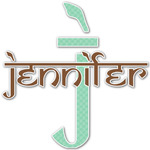 Om Name & Initial Decal - Custom Sized (Personalized)