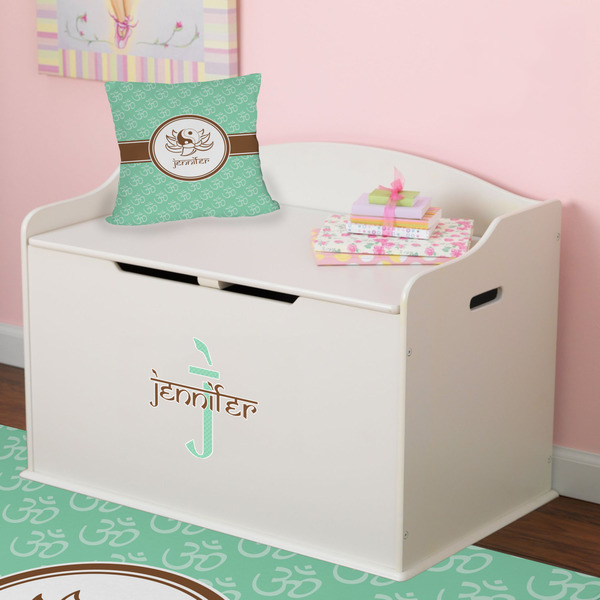 Om Wall Name & Initial Small on Toy Chest