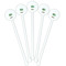 Om White Plastic 5.5" Stir Stick - Fan View