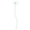Om White Plastic 7" Stir Stick - Oval - Single Stick