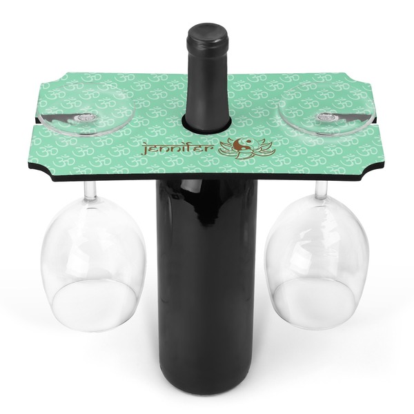 Custom Om Wine Bottle & Glass Holder (Personalized)