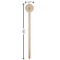 Om Wooden 7.5" Stir Stick - Round - Dimensions