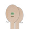 Om Wooden Food Pick - Oval - Single Sided - Front & Back