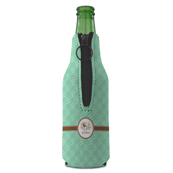 Om Zipper Bottle Cooler - BACK (bottle)