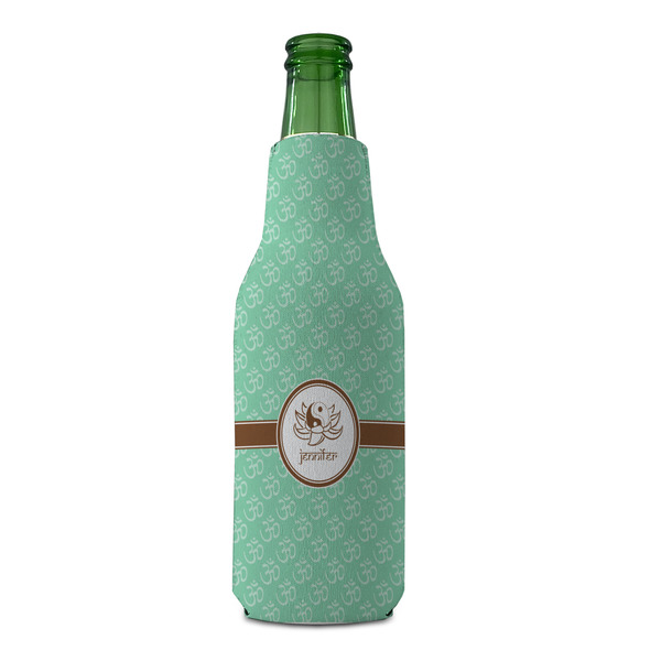 Om Zipper Bottle Cooler - FRONT (bottle)