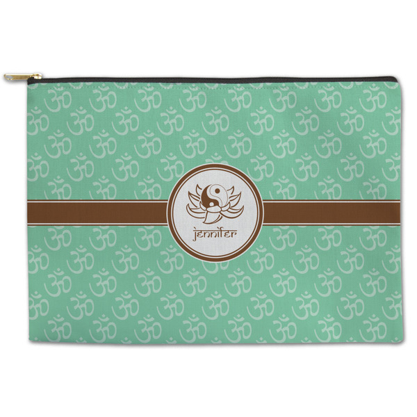 Custom Om Zipper Pouch - Large - 12.5"x8.5" (Personalized)