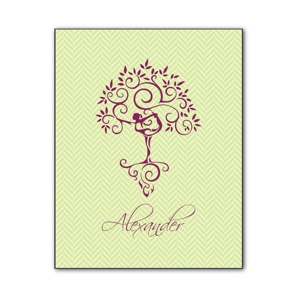 Custom Yoga Tree Wood Print - 11x14 (Personalized)