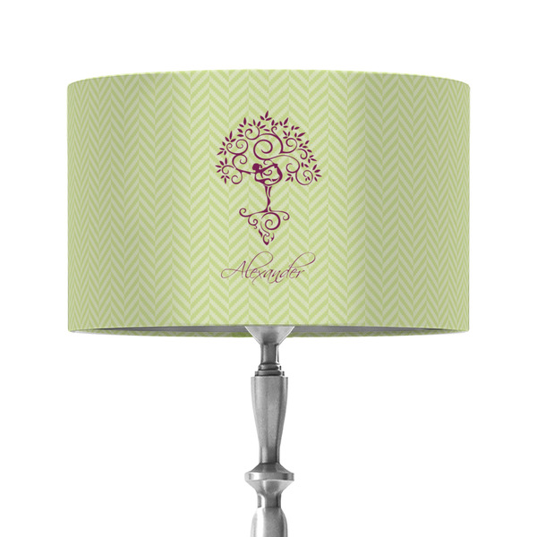 Custom Yoga Tree 12" Drum Lamp Shade - Fabric (Personalized)