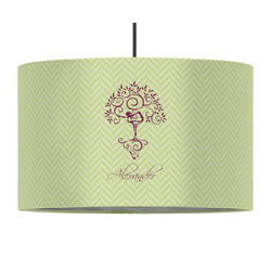 Yoga Tree 12" Drum Pendant Lamp - Fabric (Personalized)
