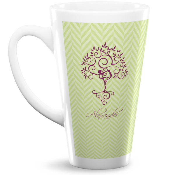 Custom Yoga Tree 16 Oz Latte Mug (Personalized)