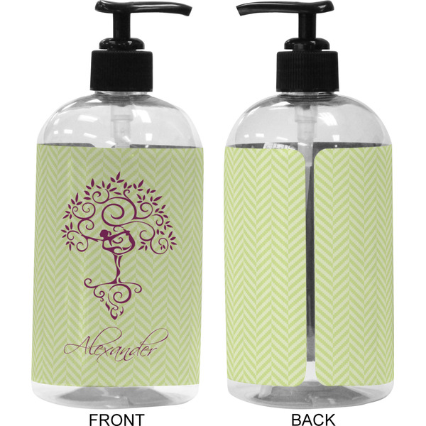 Yoga Tree 16 oz Plastic Liquid Dispenser (Approval) - Black