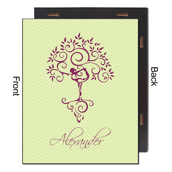 Yoga Tree 16x20 Wood Print - Front & Back View