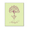 Yoga Tree Wood Print - 16x20 (Personalized)