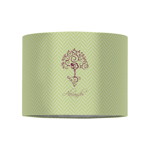 Yoga Tree 8" Drum Lampshade - FRONT (Fabric)