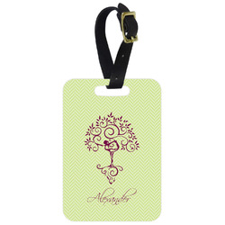 Yoga Tree Metal Luggage Tag w/ Name or Text