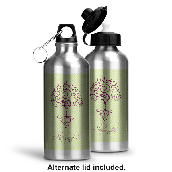 Yoga Tree Aluminum Water Bottle - Alternate lid options