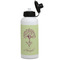 Yoga Tree Aluminum Water Bottle - White Front